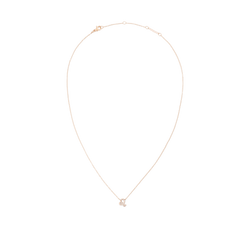 Crystal Zodiac Chain Necklace Rose Gold with a fine adjustable chain and a sparkling Leo zodiac pendant.