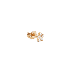 Crystal Star Stud Gold earring featuring a petite gold star design with six sparkling cubic zirconia crystals and a secure butterfly back.