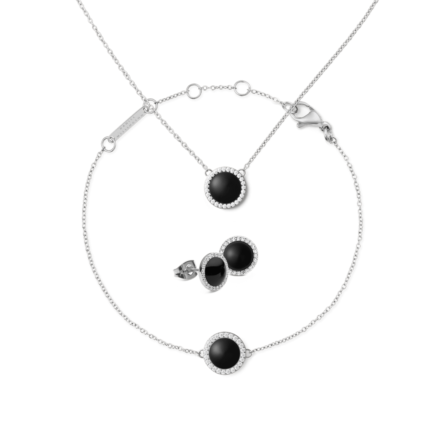 Audrey Black Agathe Silver Set