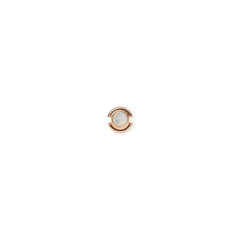 Round rose gold charm featuring a central June birthstone-inspired crystal, set in polished rose gold PVD-plated stainless steel with a minimalist design.