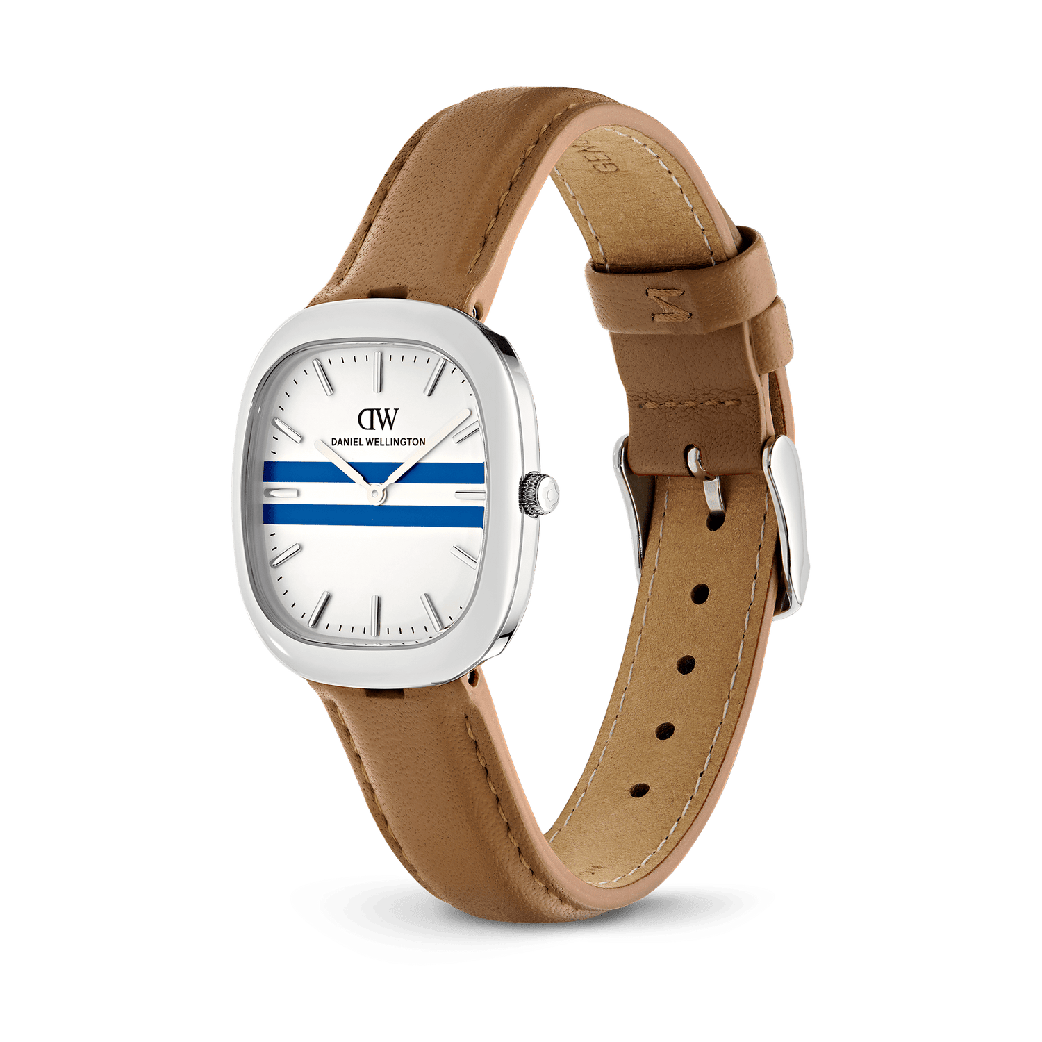 Cort Tan Brown Leather White-Blue Silver