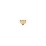 Petite gold heart stud earring with a polished finish, crafted from stainless steel and PVD gold plating.