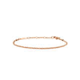 Delicate rose gold twisted chain bracelet with an adjustable clasp, featuring a refined rope design and polished finish.