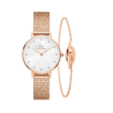 Petite Lumine Pressed Piano + Elan Unity Bracelet Rose Gold