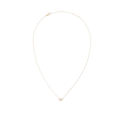 Fine gold chain necklace featuring a minimalist zodiac pendant set with sparkling crystals.