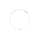 Slim gold chain bracelet with an adjustable fit, featuring a crystal-set zodiac symbol pendant and a secure lobster clasp.
