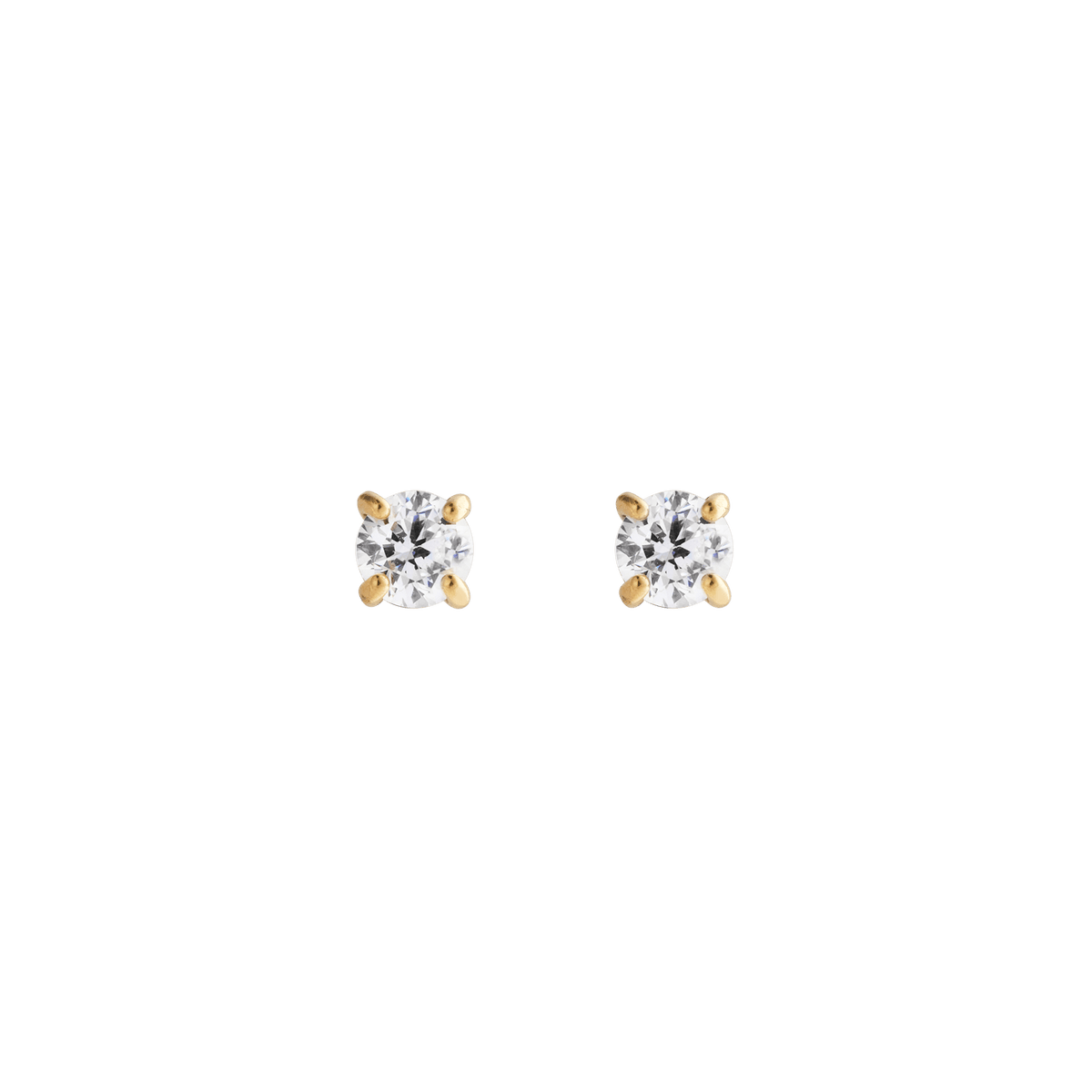 Mirelle Solitaire Stud Earring Gold