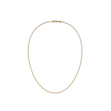 Slim gold mesh necklace with a delicate texture, featuring a secure lobster clasp and a subtle, elegant finish inspired by classic watch straps.