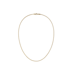 Slim gold mesh necklace with a delicate texture, featuring a secure lobster clasp and a subtle, elegant finish inspired by classic watch straps.