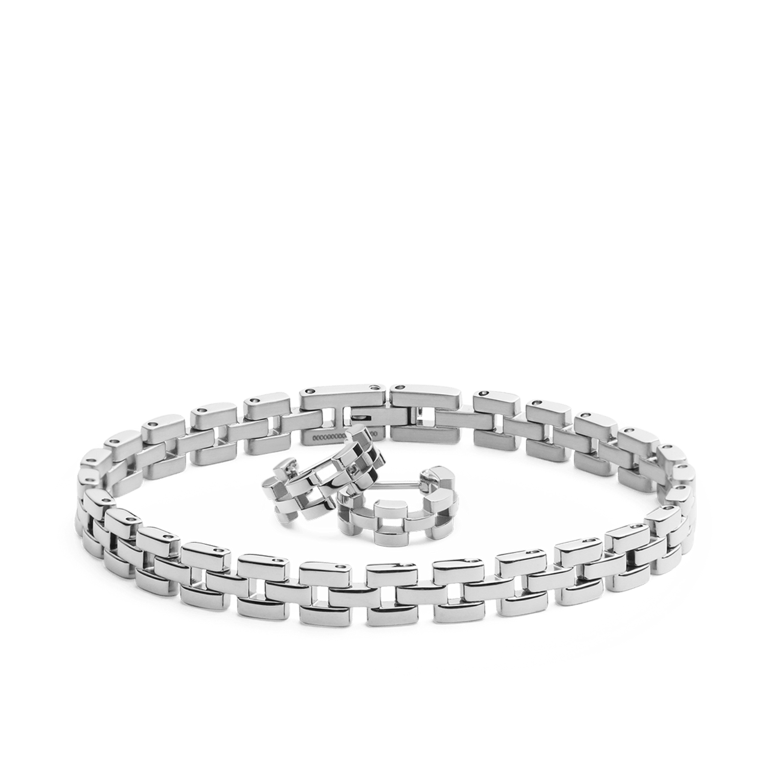 Crystal Link Set Silver