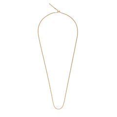 Charms Snake Bracelet G displayed fully extended, featuring a slim gold snake chain and an adjustable sliding clasp for a custom fit.