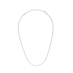 Twisted Chain Necklace S in polished silver stainless steel, featuring a delicate twisted design and a secure clasp, displayed in a classic oval shape.