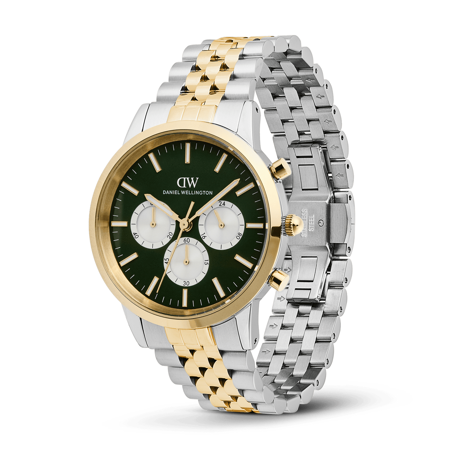 Iconic Chronograph Arch 5-Link Emerald Panda Two Tone
