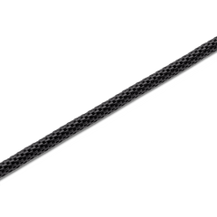 Close-up of the Tide Mesh Necklace Black 2.8, highlighting its fine black stainless steel mesh chain and subtle textured finish.