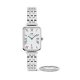 Quadro 5-Link + Pavé Ring 3mm Silver Set