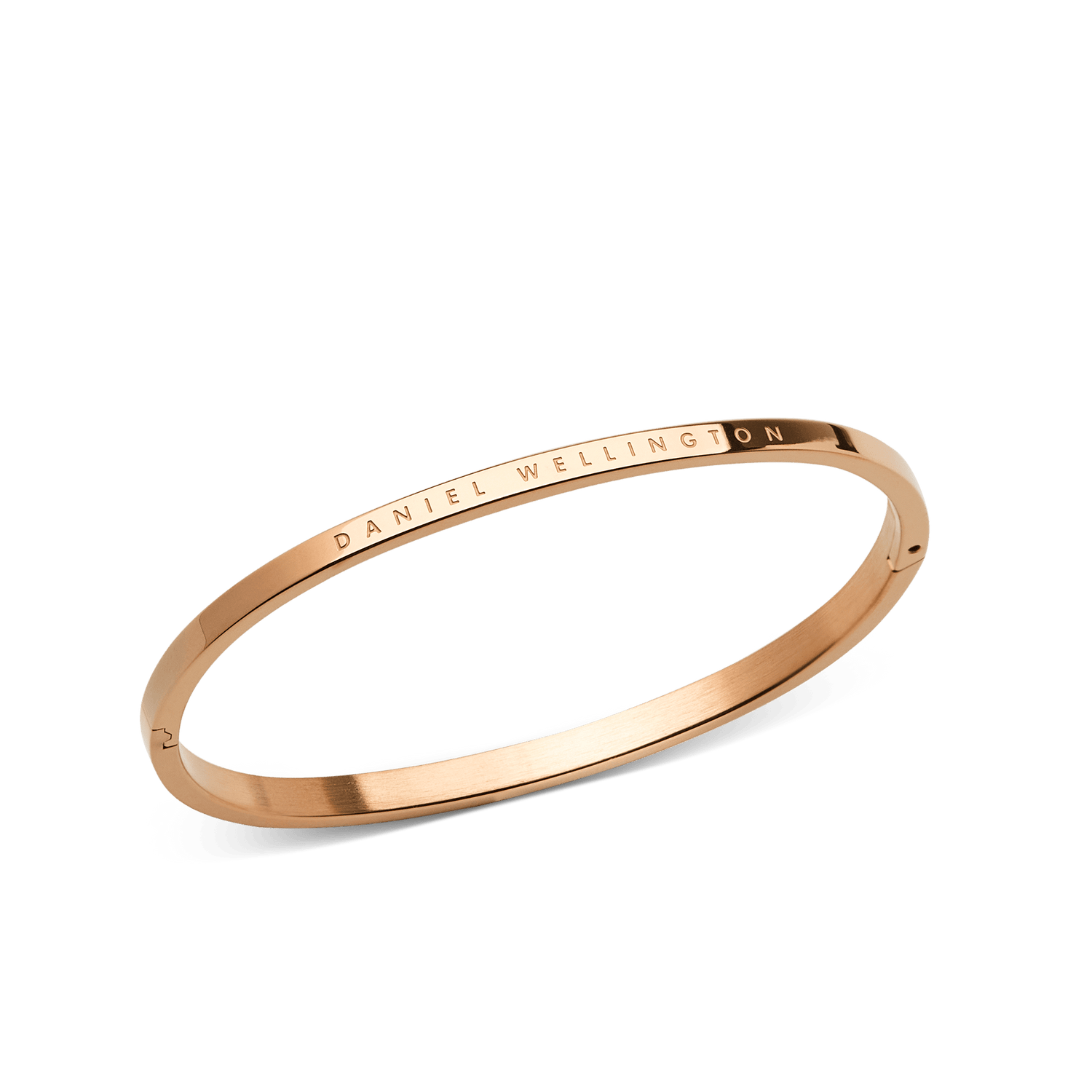 Classic Bangle Rose Gold by Daniel Wellington, featuring a slim, polished rose gold finish with subtle engraving and a minimalist, elegant design.