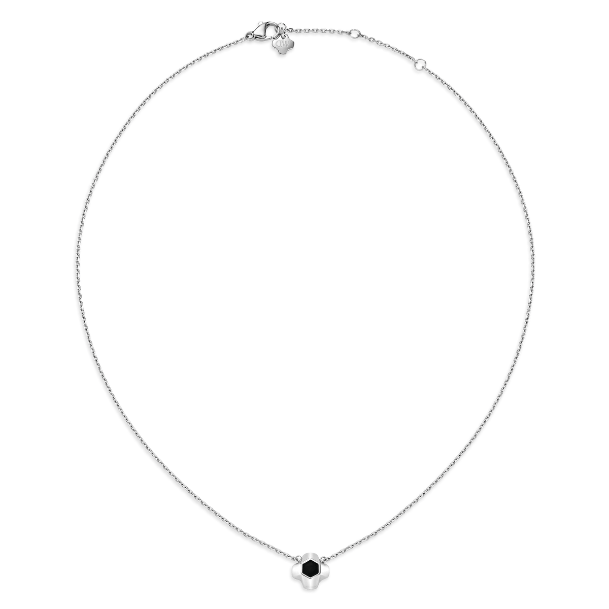 North Star Necklace 1 Small Black Enamel Silver