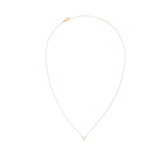 Delicate rose gold chain necklace featuring a slim adjustable design and a sparkling crystal-set zodiac pendant at the centre.