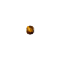 Tiger eye Orb Gold charm featuring a polished, golden-brown semi-precious stone with unique natural patterns, set in a smooth gold-plated finish, ideal for adding a refined accent to bracelets or necklaces.