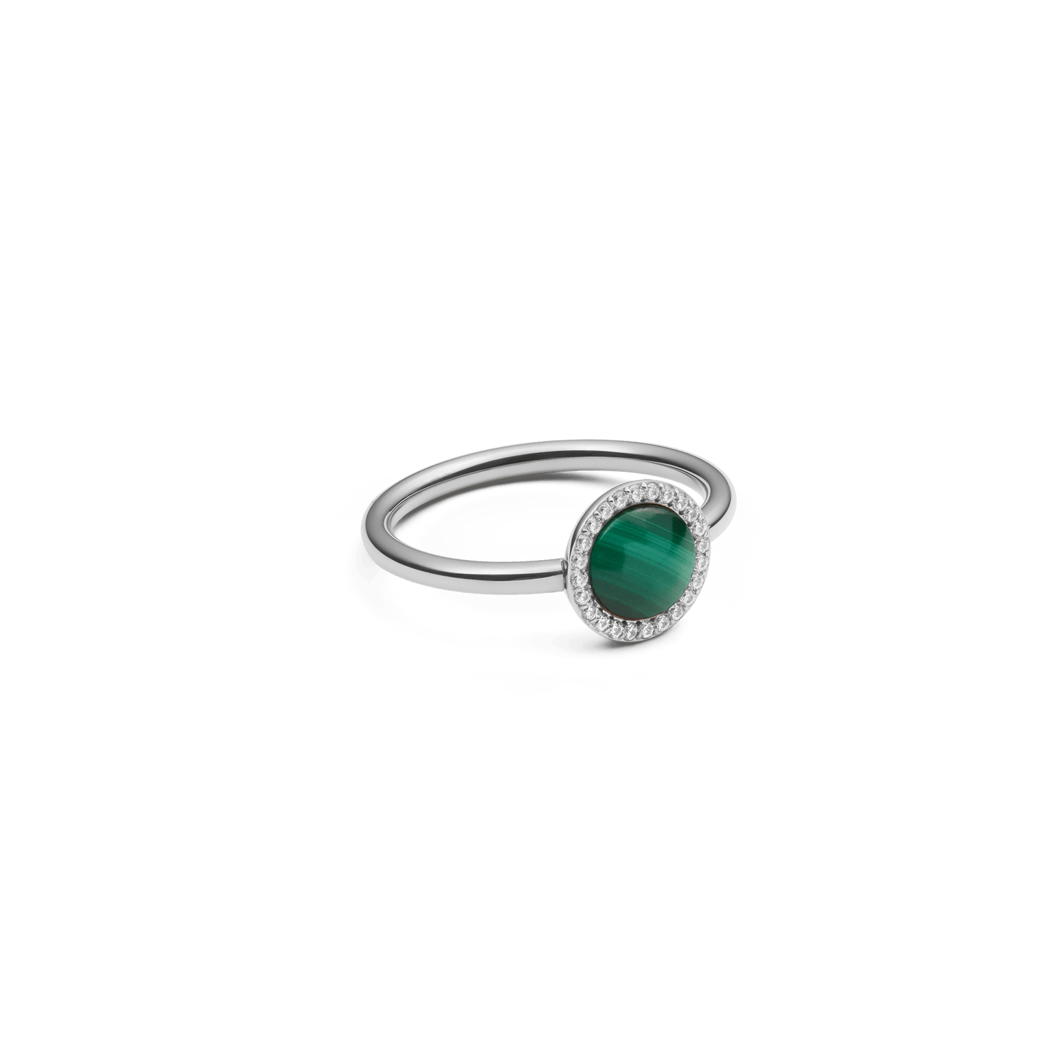 Audrey Ring Malachite Silver