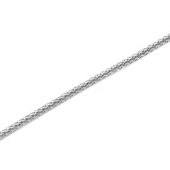 Close-up of the Tide Mesh Necklace Silver 1.8 showing the fine, polished mesh chain crafted from 316L stainless steel, highlighting its intricate texture and modern silver finish.