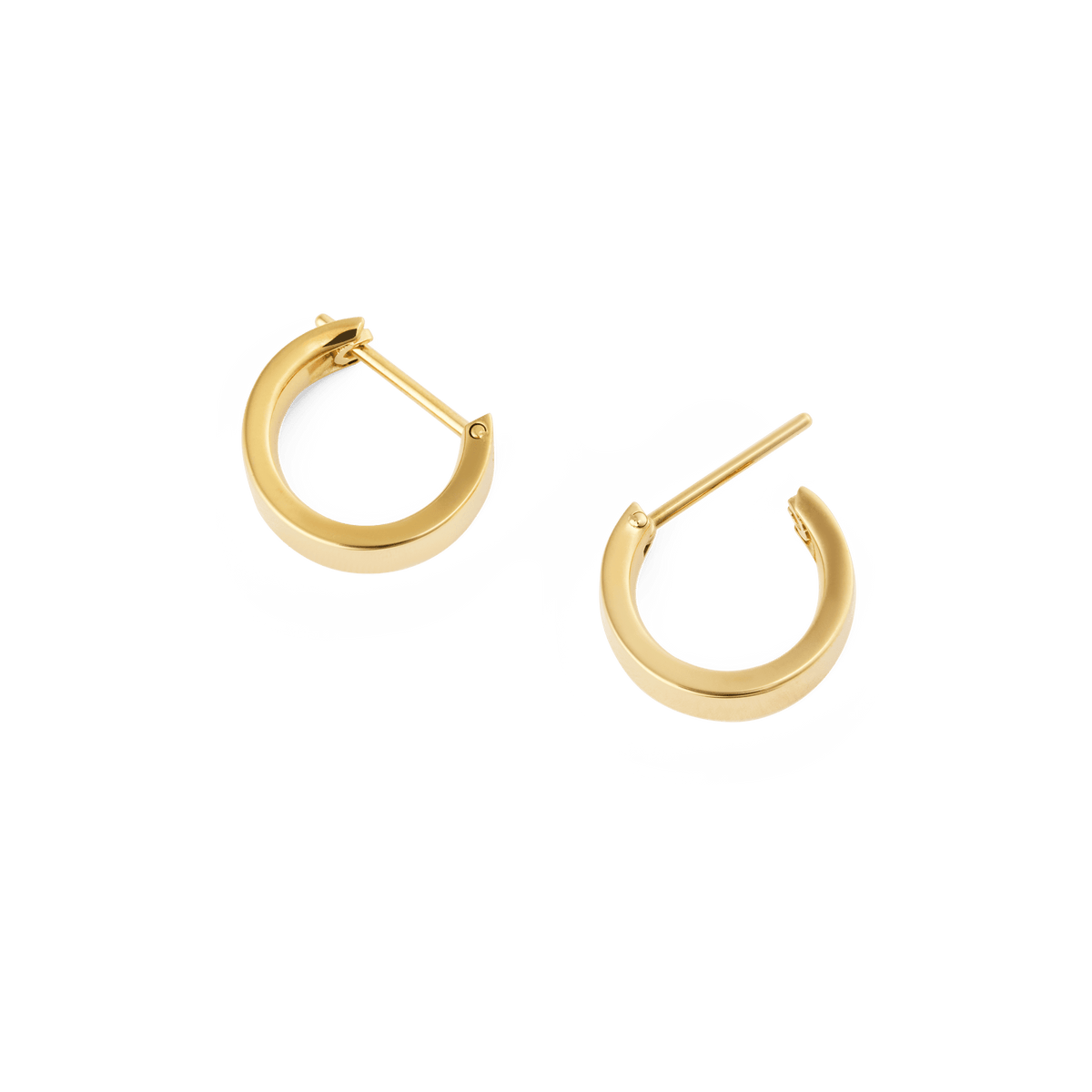 Line Earrings Polished Gold 3.5mm