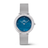 Crystalline Bezel Sterling Blue