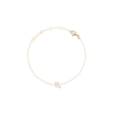 Gold chain bracelet with a Scorpio zodiac pendant set with sparkling crystals and an adjustable clasp.