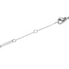 Adjustable silver necklace chain with secure lobster clasp and Daniel Wellington engraved tag, designed for comfort and durability.