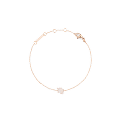 Rose gold chain bracelet with an adjustable fit, featuring a crystal-set Virgo zodiac pendant and a secure lobster clasp.