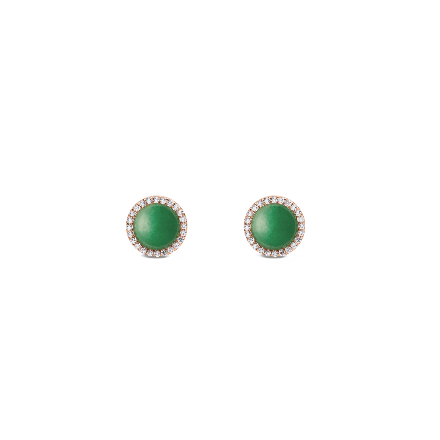 Audrey Earrings Jade Rose Gold