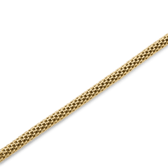 Detail of the Tide Mesh Bracelet Evergold 2.8 highlighting its fine gold mesh texture and slim 2.8 mm width.