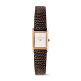 Bound Mini Dark Brown Lizard Rose Gold