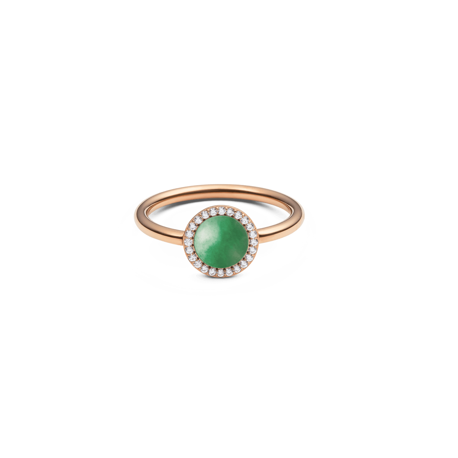 Audrey Ring Jade Rose Gold