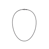 Sleek black mesh necklace crafted from 316L stainless steel, featuring a minimalist chain design with a secure lobster clasp and subtle sheen.