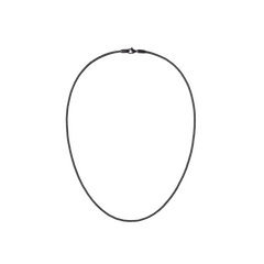 Sleek black mesh necklace crafted from 316L stainless steel, featuring a minimalist chain design with a secure lobster clasp and subtle sheen.
