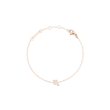 Rose gold chain bracelet with an adjustable fit, featuring a crystal-set Scorpio zodiac pendant and a secure lobster clasp.