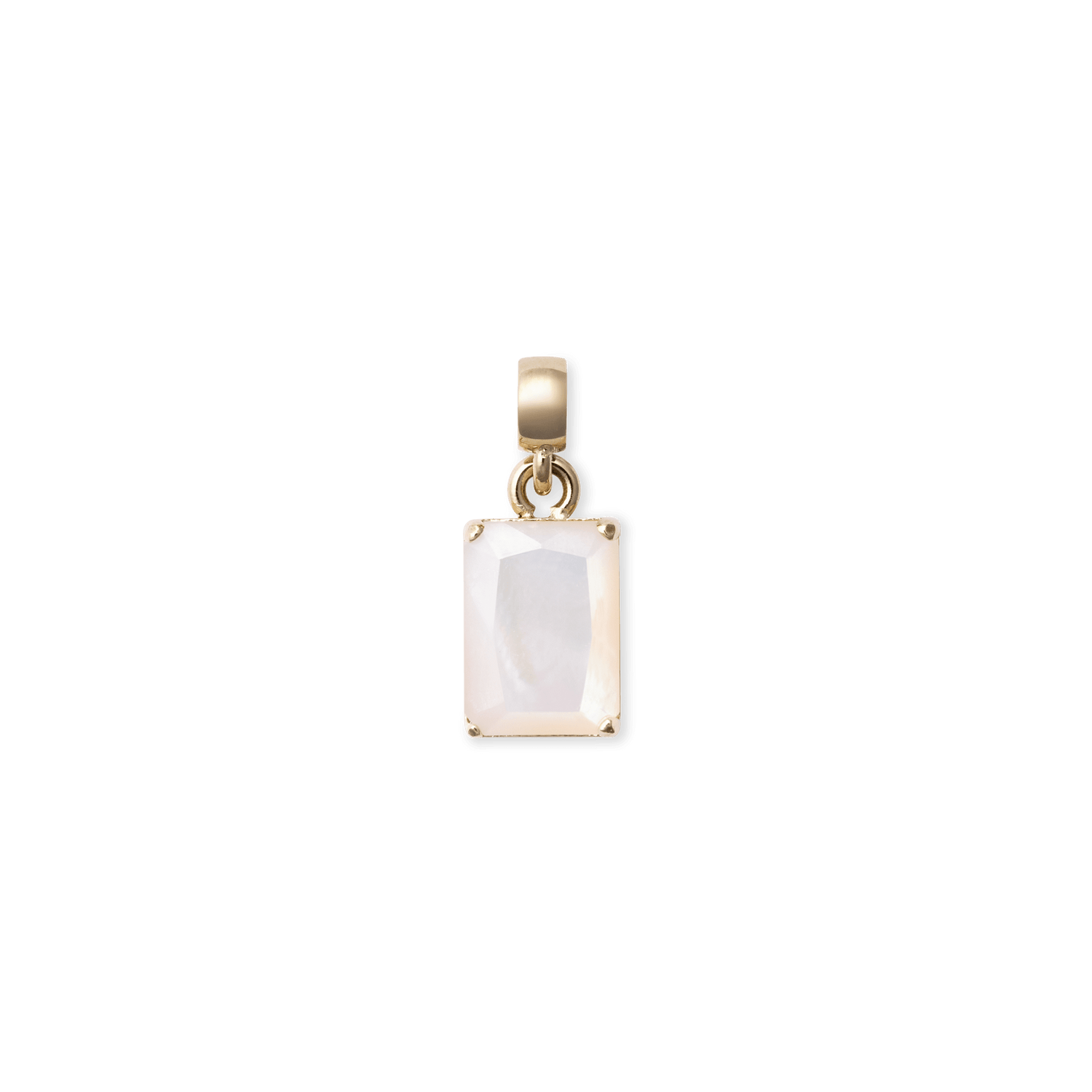 Mother of Pearl Octagon Gold Charm