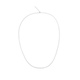 Delicate S925 sterling silver chain necklace with oval links and an adjustable sliding clasp, designed for adding charms or wearing alone.