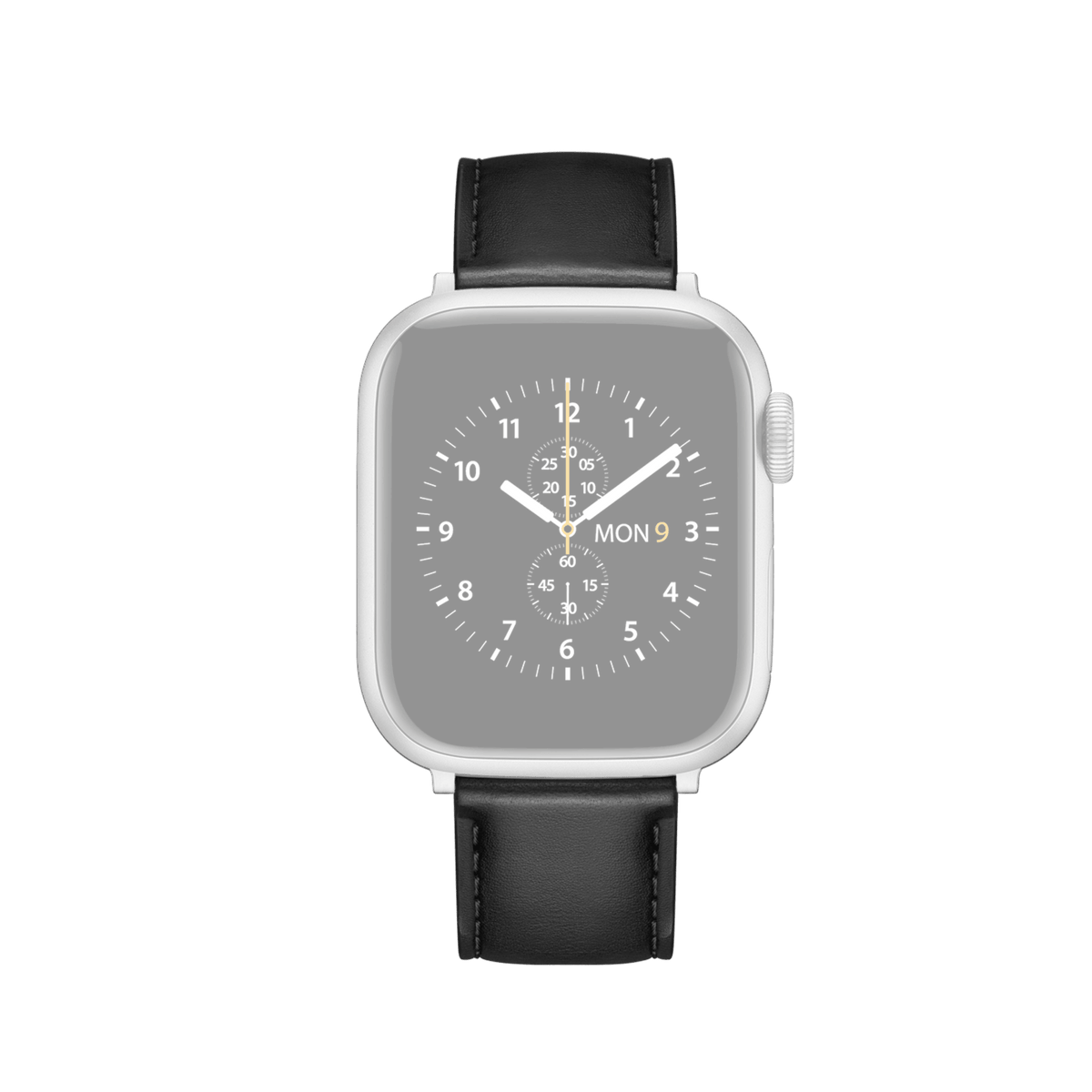 Smartwatch Strap Leather Silver