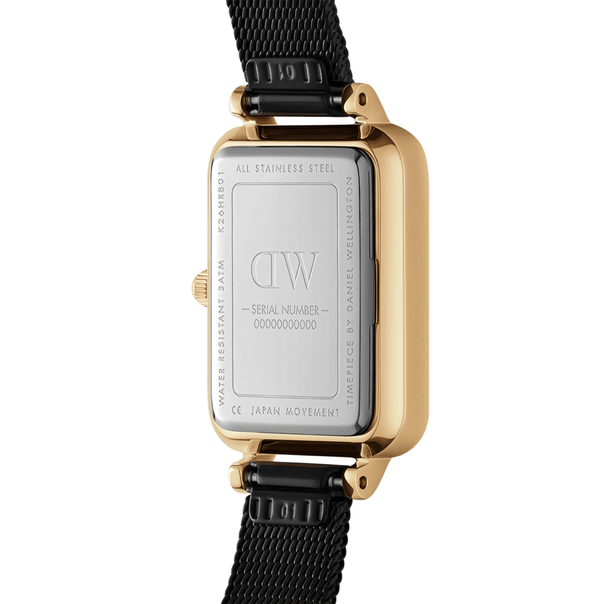 Quadro Pressed Ashfield - Gold and Black Watch | DW Quadro Pressed Ashfield - Gold and Black Watch | DW