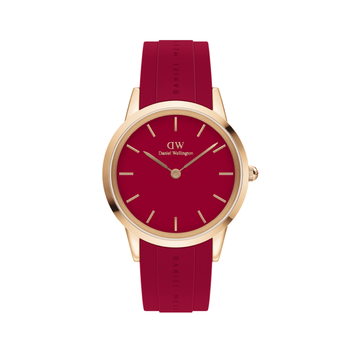 Iconic Motion Ruby Red rose gold watch for men DW