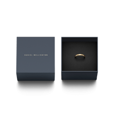 Classic Lumine gold ring with crystals presented in an elegant Daniel Wellington gift box, perfect for special occasions.